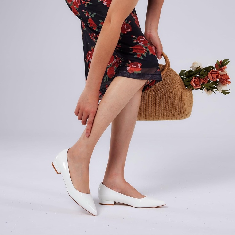 Elegant White Women's Flats